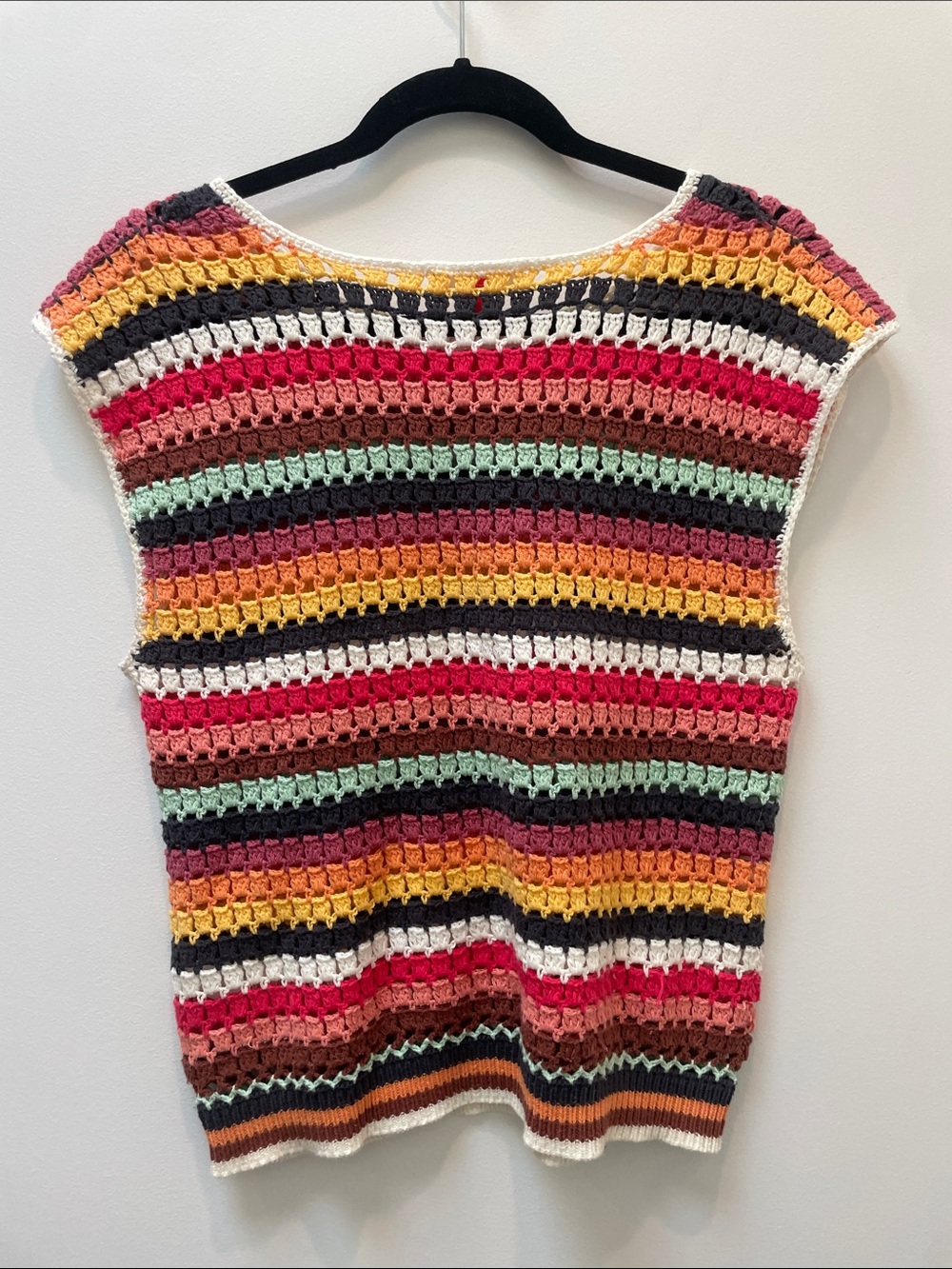 Marine Layer Archive Faye Dolman Crochet Sweater Top Size Medium - Picture 6 of 8